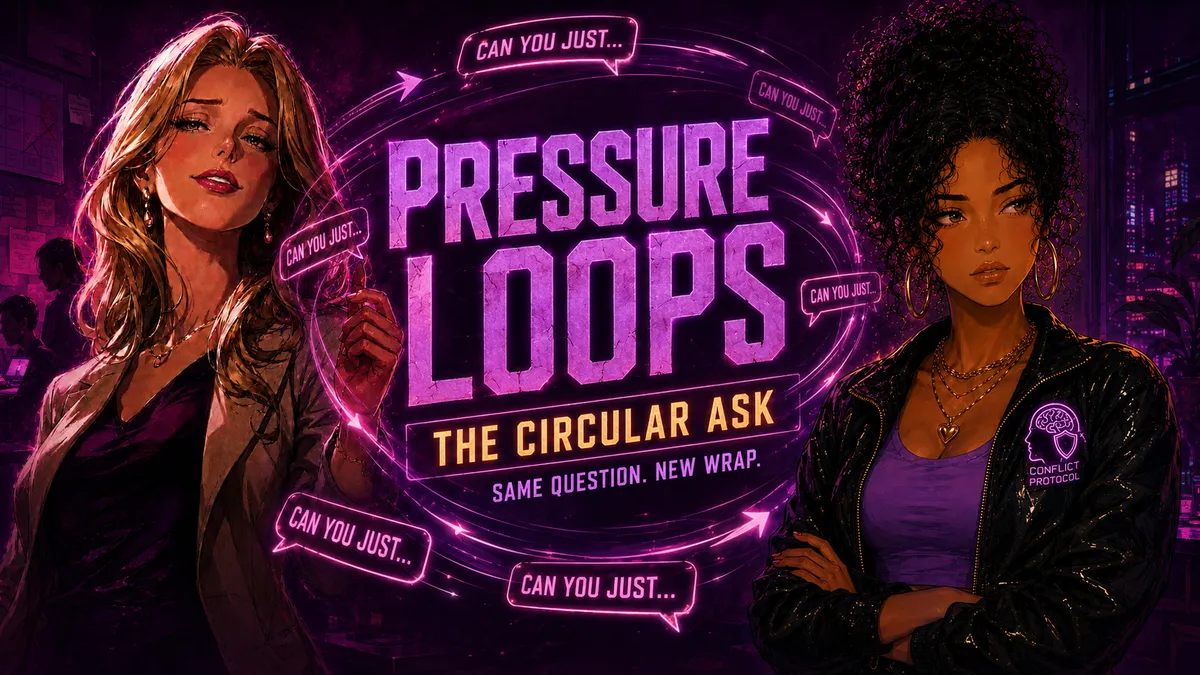 A repeated request circles back after the answer has already been given.