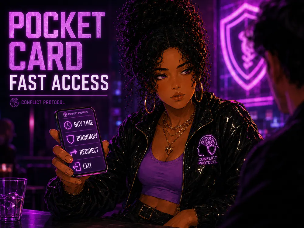 A Conflict Protocol pocket card in a phone or hand for quick access before a difficult conversation.