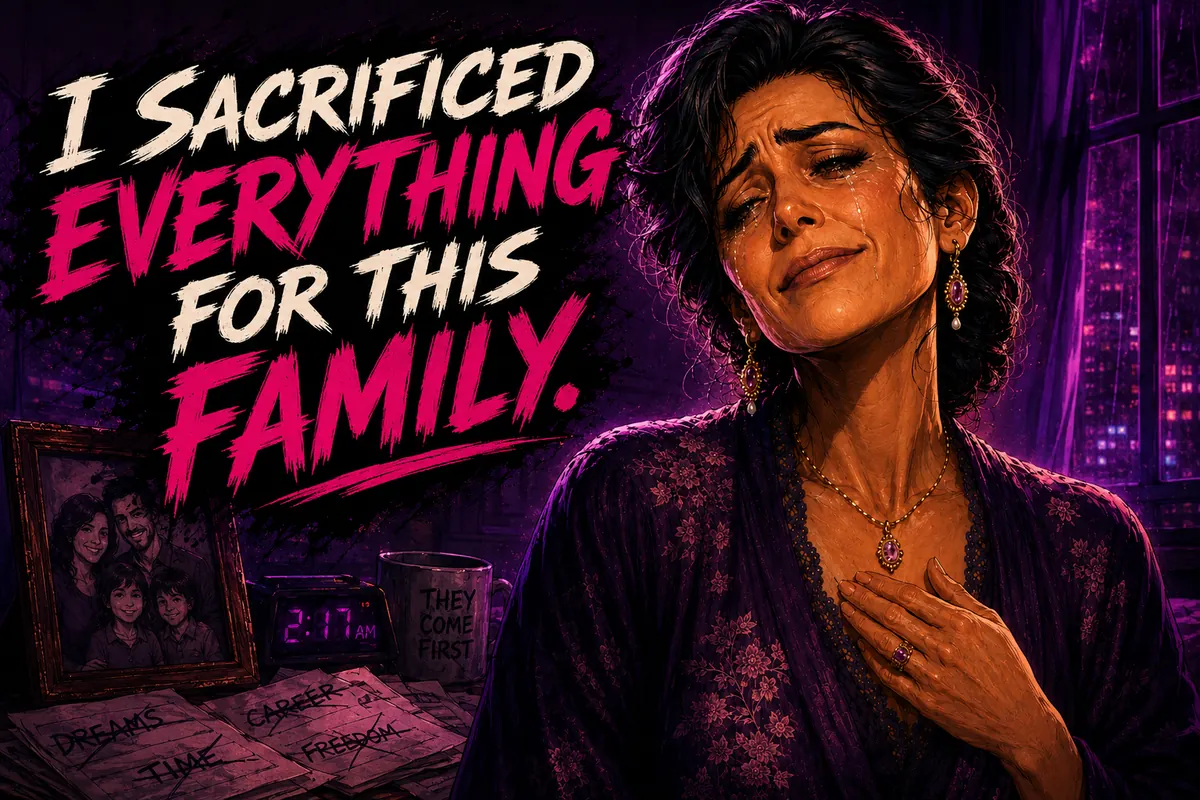A family sacrifice is used as a debt ledger during a boundary conversation.